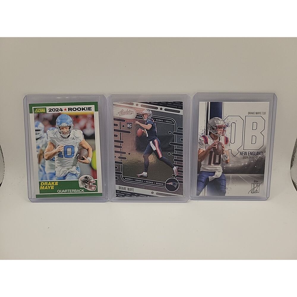 2024 Drake Maye Rookie Card Lot 3 Cards New England Patriots Football Absolute